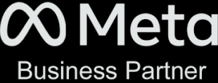 Logo Meta Business Partner in weiss