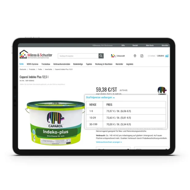 CMS Referenz Omnichannel im Farbgrosshandel Mockup